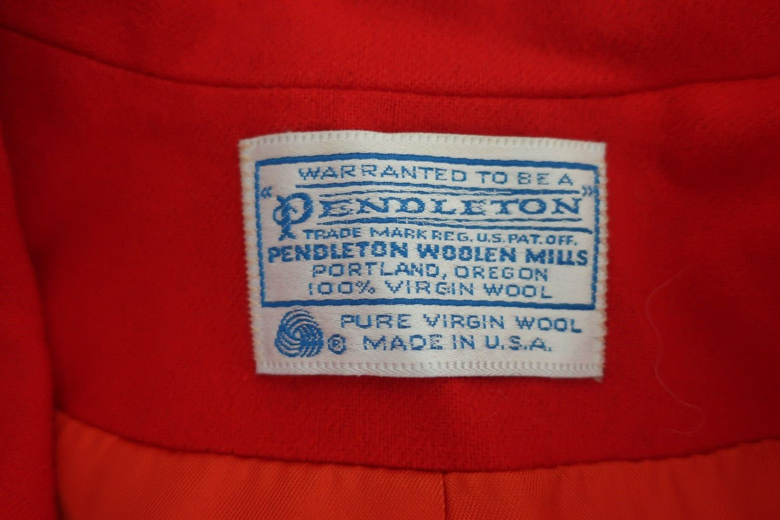 Vintage Pendleton Solid Red Blazer Jacket 100% Vi… - image 8