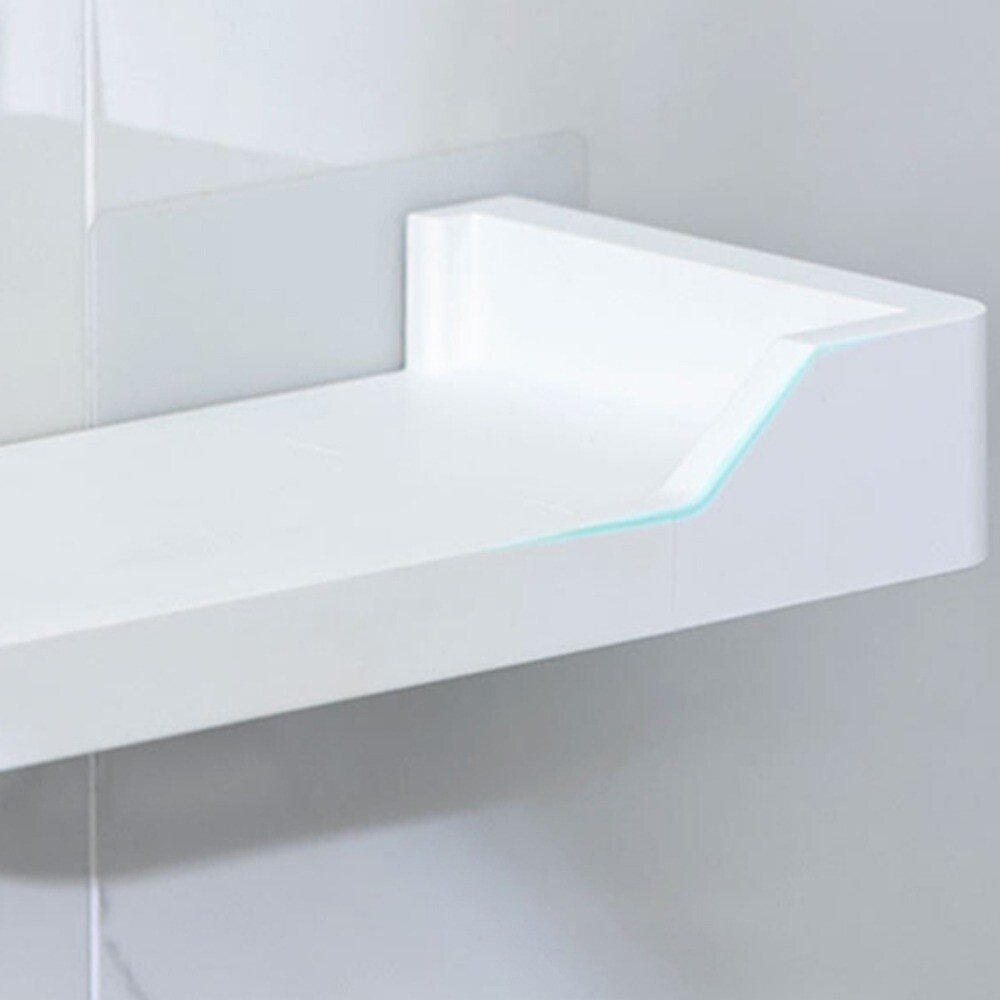 Plastic Shower Shelves White Shower Rack Practical Storage Box Bathroom