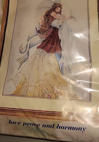 RARE Maria Van Scharrenburg Love Peace Harmony Angel Cross Stitch Kit - Picture 4 of 9
