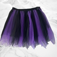 Junior Tutu Petticoat Ballet Bubble Skirt Junior XL Dance Skirt Black and Purple