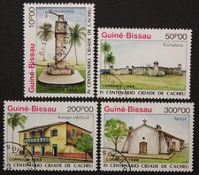Guinea-Bissau: Michel-Nr. 1000-1003 "400 Jahre Stadt Cacheu" aus 1988, gest.