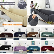 1/2/3/4 Seater Stretch Sofa Cover Soft Couch Slipcovers Waterproof Protector