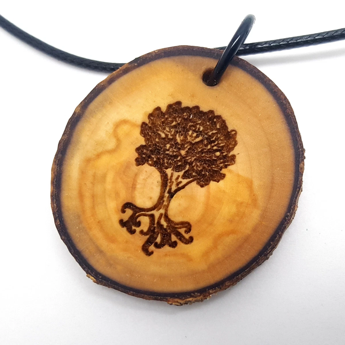 Natural wood pendant sale