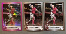 3 Lot 2022 Topps Chrome Baseball MLB #215 Carson Kelly Pink Refractor Base Card