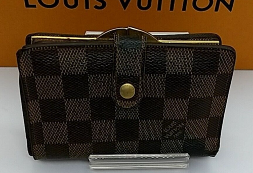 Auth LOUIS VUITTON N61674 Portefeuille Viennois Wallet Damier Ebene LV F/S
