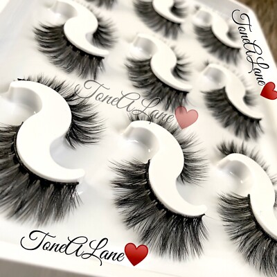 US SELLER | 9x Mink Lashes Eyelashes 3D WISPY Eyelash Extension Makeup Fur fluff