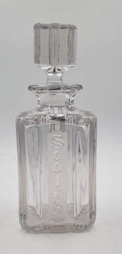 Crystal Large whisky Scotch Decanter w/Stopper Barely Used