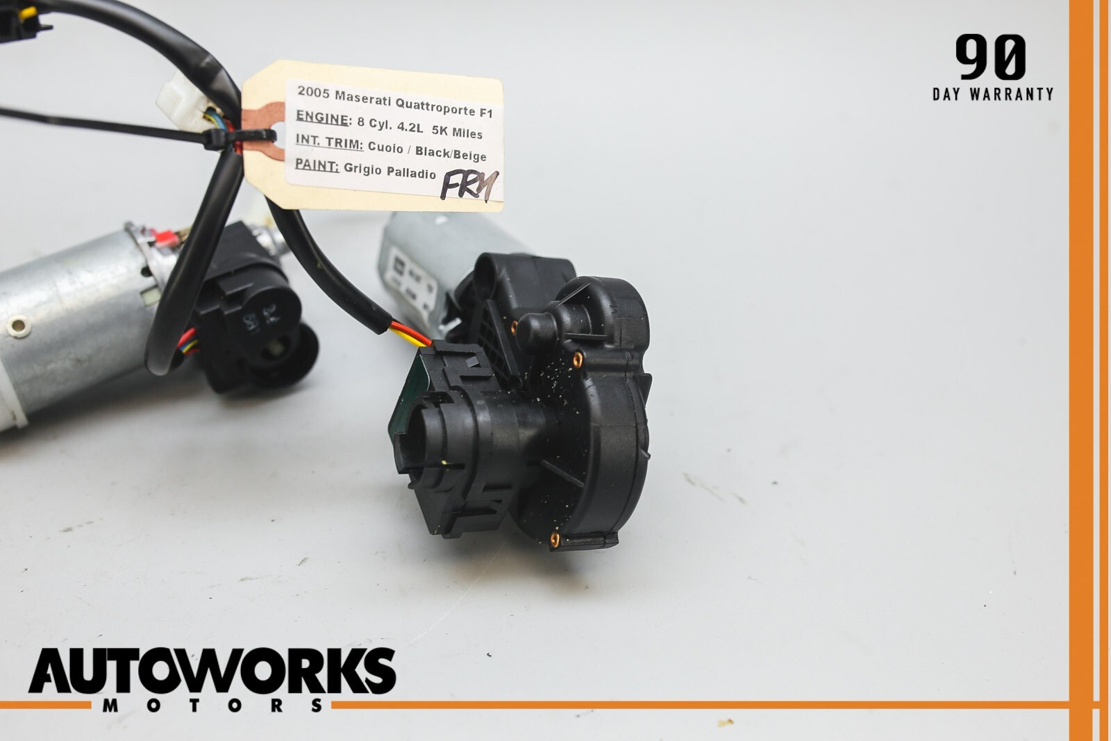 03-13 Maserati Quattroporte Front Right Seat Headrest Adjustment Motor Set OEM