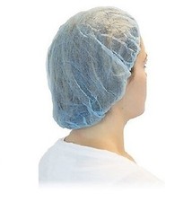 Bouffant Head Cap/Cover 24  Medical, Kitchen Use Blue, Green, White 100 pc/Bag
