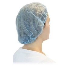 Bouffant Head Cap/Cover 24” Medical, Kitchen Use (Blue, Green, White) 100 pc/Bag