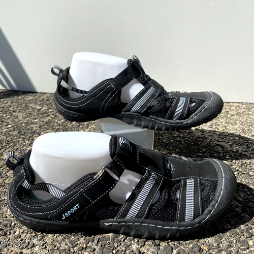 JSport Jambu Regatta Flat Sandal Black Womens Size 9.5 Water Shoes Hiking Sandal eBay
