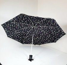 Vintage 90's Nicole Miller Octagon woman dresses handbags black umbrella  case