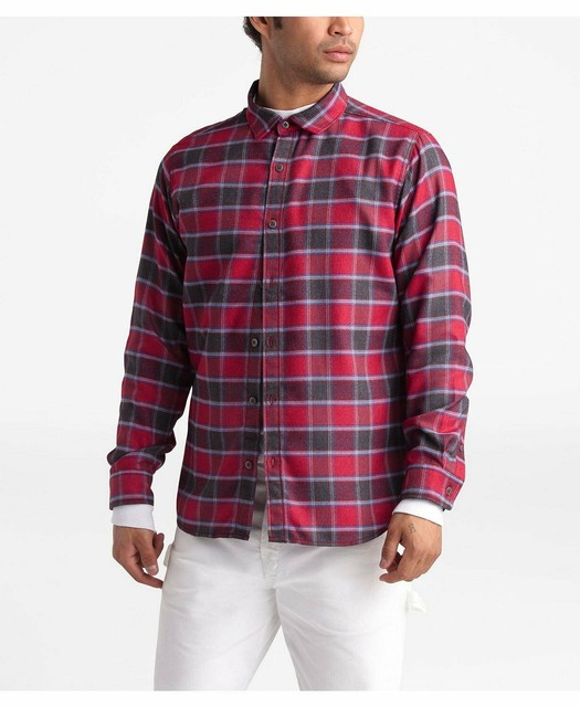 north face red plaid