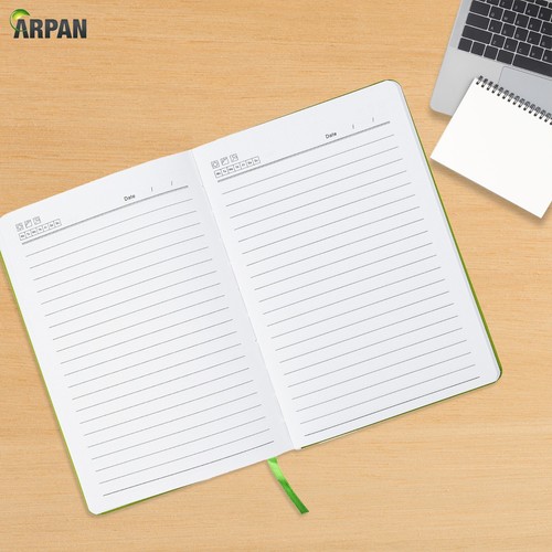 Classic A5 Notebook Hardback Cover & Ribbon Marker with Elastic Closure Diary - Picture 18 of 49