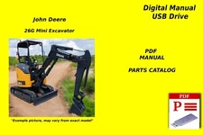 John Deere 26G Compact Excavator Parts Catalog / Manual On USB