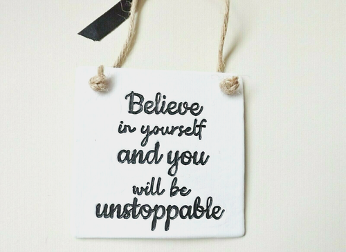 Believe Empowering Life Quote Inspiring Wall Plaque Home Decor Meaningful Gift - Picture 3 of 6