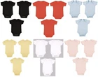 3 Pack BOY/GIRL Plain 100% Cotton Babygrow short sleeve Bodysuit Vest  BABY GROW
