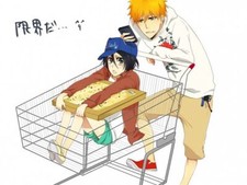 Anime ichiruki kuchiki rukia kurosaki ichigo cart Stitched Gaming Mat Desk