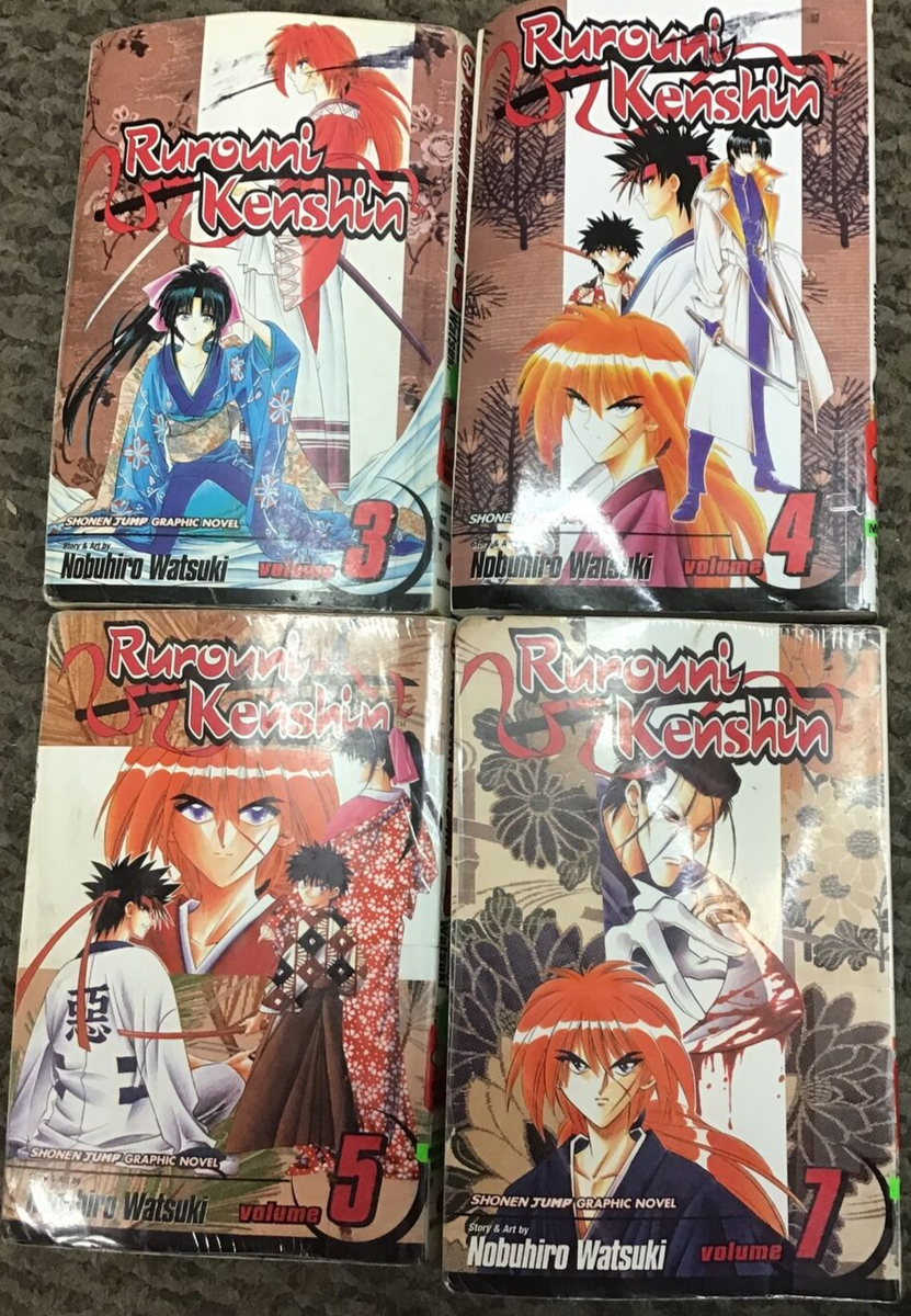 るろうに剣心 英語版　漫画　English Manga Rurouni Rurouni Kenshin Manga Volumes 3, 4, 5,&7 ENGLISH Nobuhiro