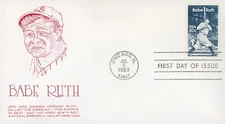 US 2046 FDC Babe Ruth RGE