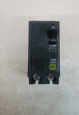 NEW! Square D QO240 2 Pole 40 Amp 120/240V Plug In Yellow Circuit Breaker W#