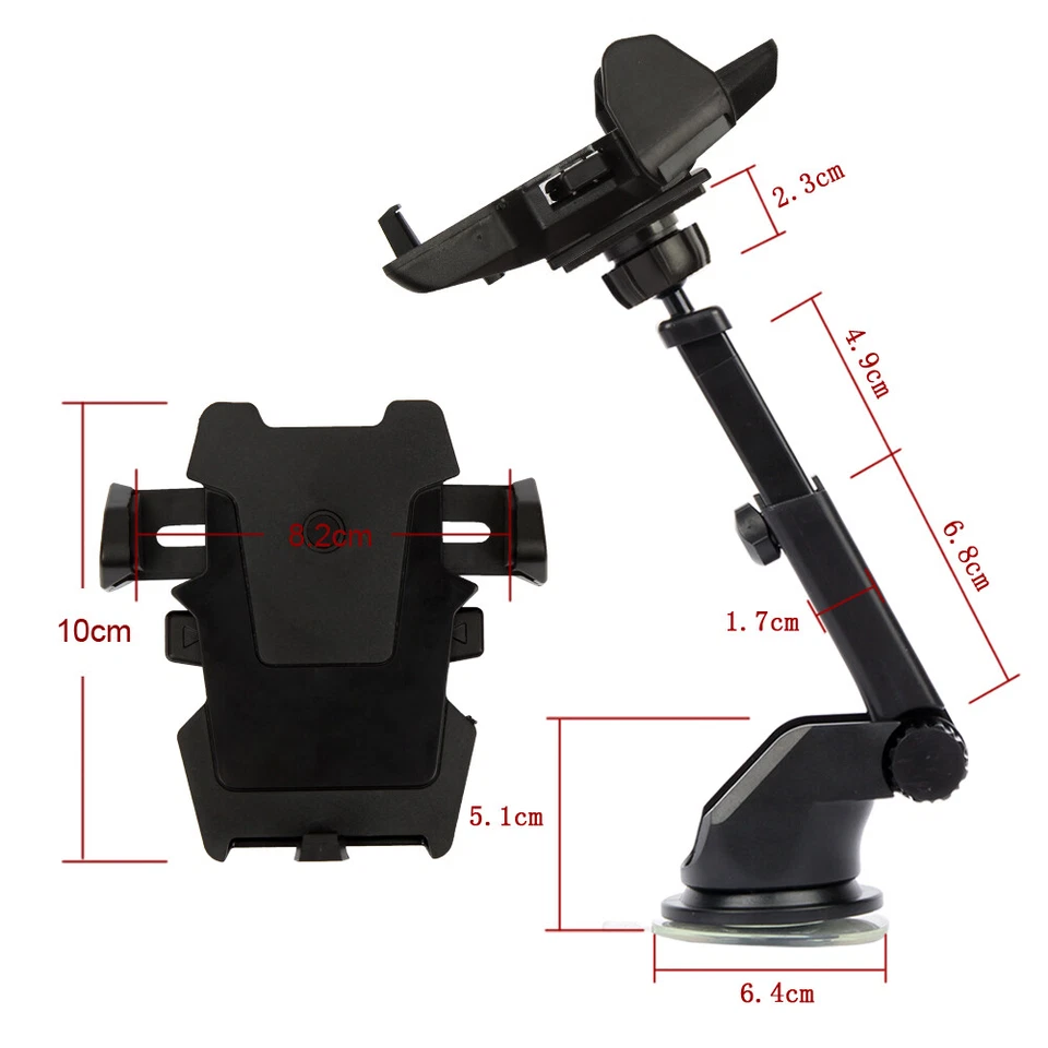 360° Rotatable In Car Suction Phone Holder Dashboard Windscreen Universal Mount - Image 2 of 4