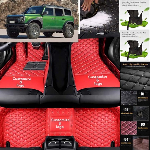 For Ford Bronco Car Floor Mats Auto Carpets All Weather Waterproof - Imagen 32 de 42