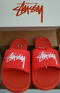 Stussy Slides (Benassi) Size 9 - Red | eBay