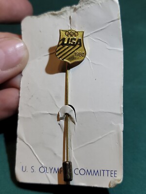 Vintage US Olympic Committee USA 1980 Stick Hat Pin