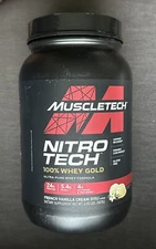 Muscletech Nitro Tech 100% Whey Gold FRENCH VANILLA CREME 2.00 LB  Exp 01/19/26