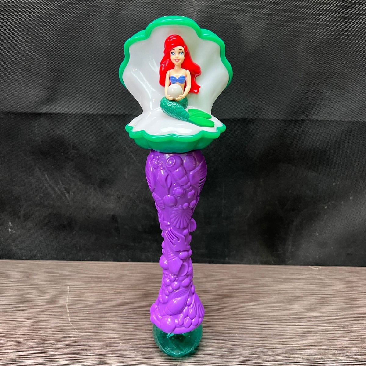 Disney Parks Little Mermaid Bubble Blower Wand Clam Shell Light Up