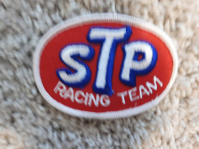 STP Racing Team Patch 3.25 x 2.25 Racing Race Car Motor Oil Red White