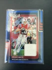 2025 Panini Donruss Optic Threads Drake Maye #DTBH-DME Blue Hyper
