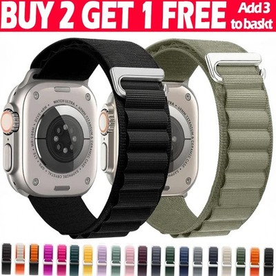 Nylon Armband für Apple Watch Series10 9 8 7 6 5 4 3  Ultra Loop 45/49mm Alpine