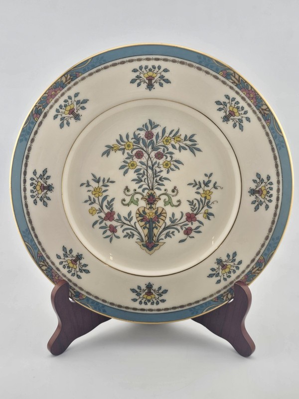 Vintage Lenox Blue Tree B-300 Salad Plate 8” Gold Trim Floral USA