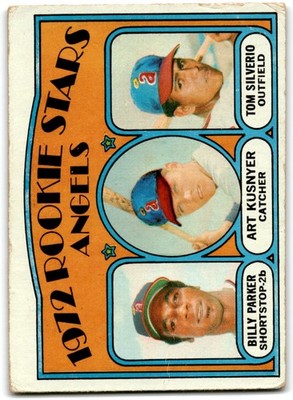 1972 Topps Angels Rookies - Billy Parker/Art Kusnyer/Tom Silverio Rookie