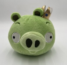 Angry Birds Green Pig King Golden Crown Plush Toy Commonwealth No Sound 5"