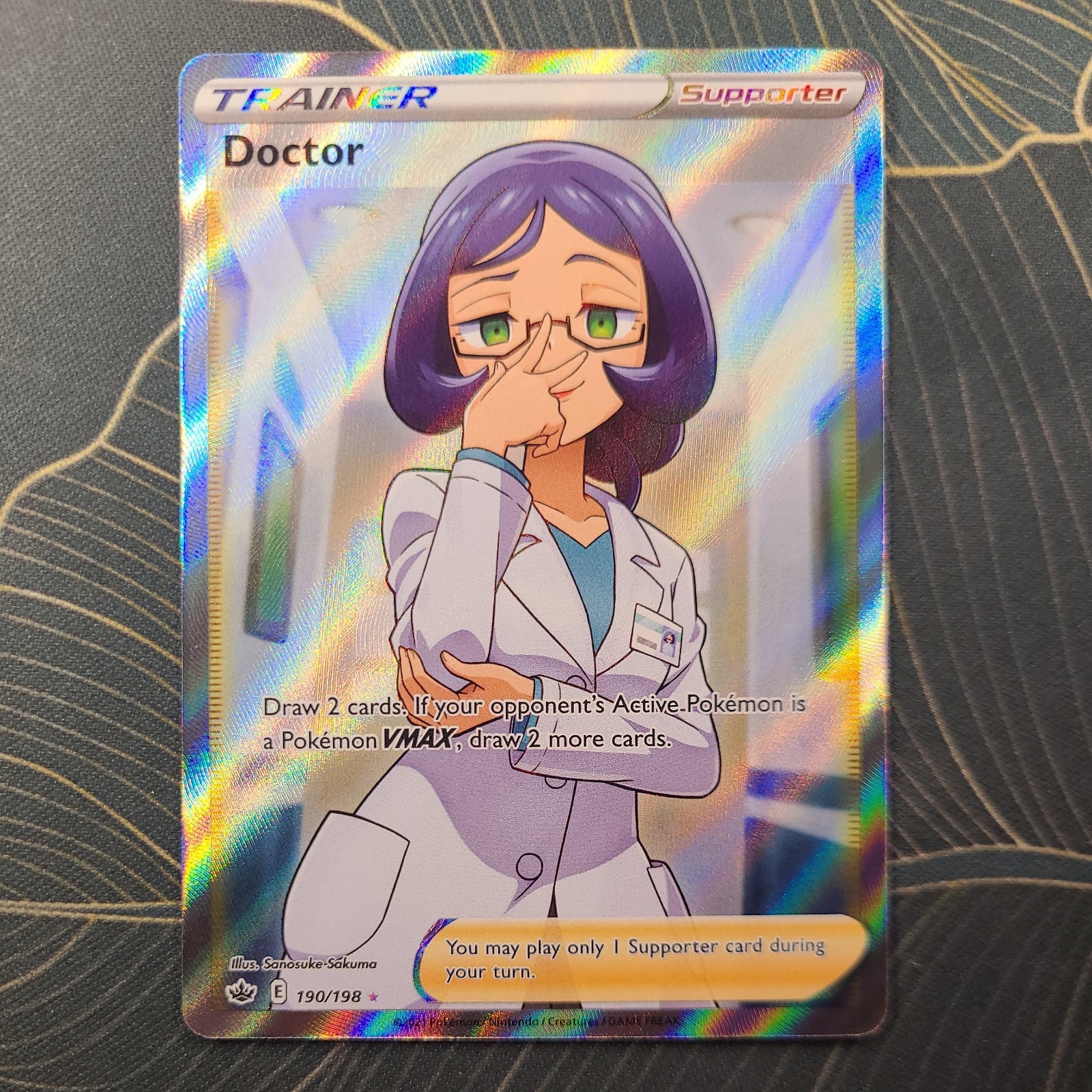 2021 Pokemon Chilling Reign Doctor (Full Art) 190/198 Swsh06: Sword & Shield -NM