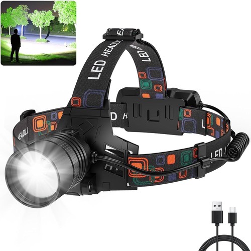 Super Bright LED Head Lamp - 90° Adjustable, Waterproof - 第 3/11 張圖片