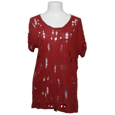 IRO, T-shirt, Größe: 36, Rot, Leinen, Batik, Damen #7E7