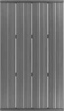 Moderno Pavimento Doccia Da Giardino All'Aperto Nero PVC Grigio Scuro