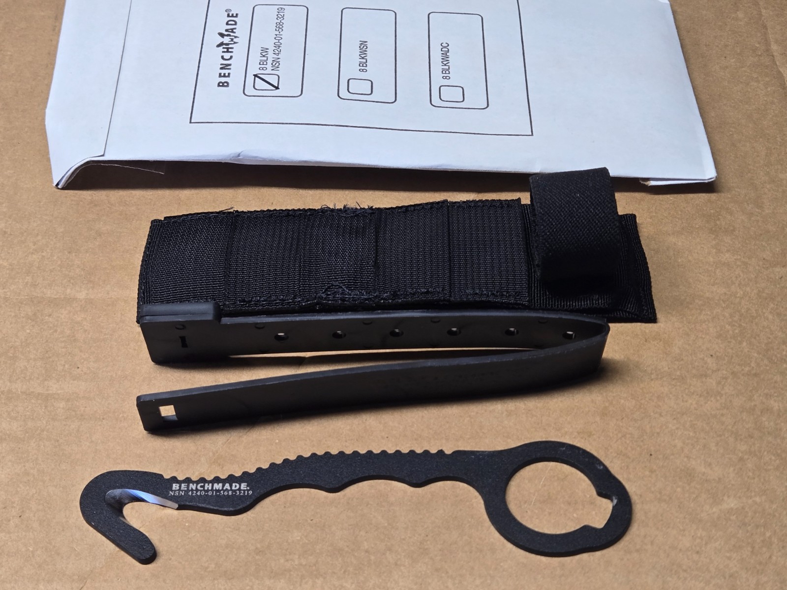 Vintage USGI BENCHMADE RESCUE 8 HOOK, Paramedic, Evac, Spec-Ops, Tactical Cutter