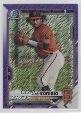 2021 Bowman Chrome Prospects Purple Shimmer Refractor /250 Luis Toribio y8h