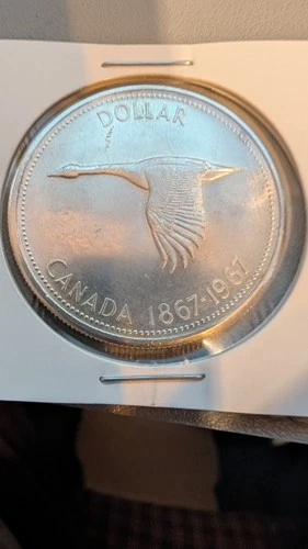 1967 Canada Silver One Dollar Coin. UNC NICE GRADE $1 (TZ077)