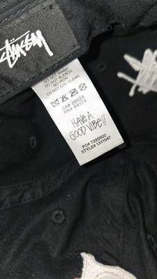 RARE Stussy Vintage S Low Pro Cap cotton Black Red Hip Hop