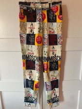 Vintage 90s Moschino Archive Jeans NO RACISM Political Print IT44 Italy