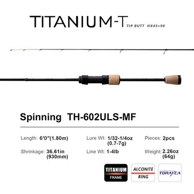 PURELURE TITANIUM-T Titanium Tip BFS Fishing Rod Cast/Spin 2-Piece 5'3''-7'2''