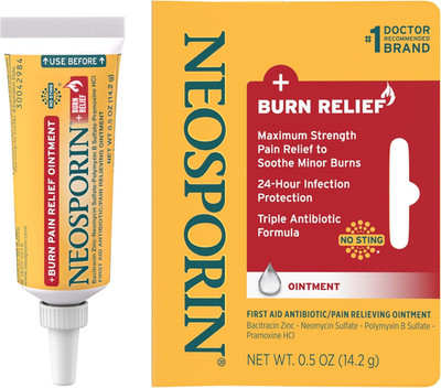 + Burn Relief Dual Action Ointment, First Aid Topical Antibiotic & Analgesic for