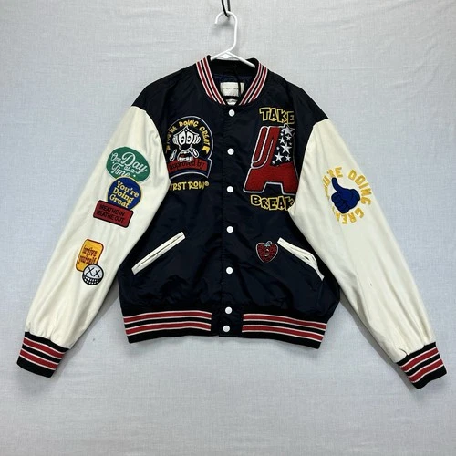 First Row Varsity Jacket Mens XXL You're Doing Great Graphic Letterman Bomber - product listing photo