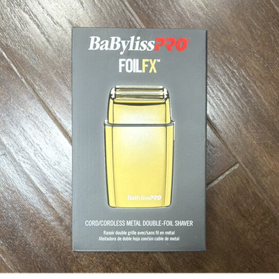 BaBylissPRO FOILFX FXFS2 Cordless Rechargeable Double Foil Shaver Gold